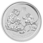 Srebrna moneta Rok Małpy / Lunar II Monkey 2 oz. 2016