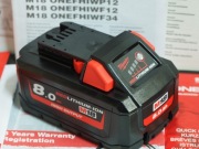 MILWAUKEE 18v 8ah bateria akumulator  M18 B8