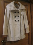 kurtka / płaszczyk, jesienny PROMOD, biały z wełną