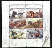 Fi 169** Blok Prehistoryczne Dinozaury 3665-70