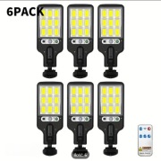 Lampa solarna LED , uliczna, czujnik ruchu i zmierzchu, zestaw 6 lamp