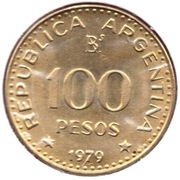 ARGENTYNA 100 peso 1979 KM# 85, UNC, niemagnetyczna