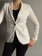 Biała marynarka w paski Zara rozmiar M