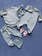 Wyprawka niemowlaka 56 Body, pajac, spodenki, czapeczka