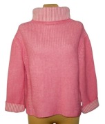 MARCCAIN MARC CAIN wełna alpaka cudny malinowy sweter J.NOWY 38 40