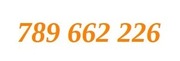 789 662 226 ZŁOTY, PROSTY, ŁATWY NUMER  Orange 