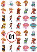 Pan Opłatek na tort - MUFFINKI PSI PATROL A4