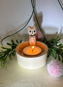 Zestaw! Świecznik kotek plus 5 wosków! Idealny prezent 