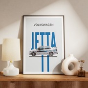 Volkswagen Jetta plakat, obraz samochodowy, hot wheels