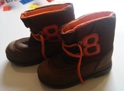 zimowe śniegowce rozm 27 brązowo-pomarańczowe