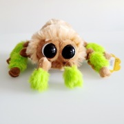 Pluszowy pająk skakun, maskotka – brązowo-zielona, NOWA