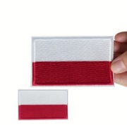 NAKLEJKA NASZYWKA ŁATKA PROSTOKĄTNA POLSKA FLAGA  1 SZTUKA