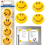 magnesy na lodówkę tablice magnes zestaw magnesów emotki buźki 4szt