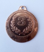 Medal brąz 3 miejsce laur fi 40 mm ciemny