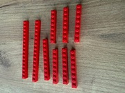 LEGO belki czerwony różne długości 9 szt.