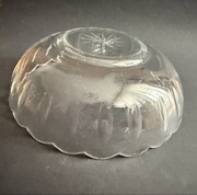 Stare secesyjne szkło, misa szlifowana wkład do żardiniery