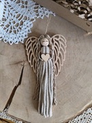 Aniołek Anioł stróż makrama zawieszka 