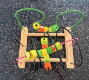 Ikea Mula drewniany koralik Rollercoaster zabawka dla malucha