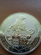 Wielka Brytania,10 funtów, 2019, Bestie królowej, 10 uncji, Ag 999  