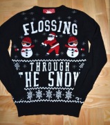 365* Primark Świąteczny sweter bałwanki Mikołaj 9/10 lat_ 136/140 cm