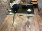 Stół kwadratowy 80/120cm rozkładany szklany stan bardzo dobry