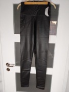 Proste legginsy ala skóra L