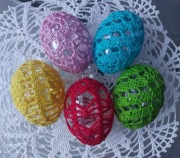 Jajka szydełkowe 5 sztuk zestaw nr 3