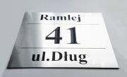 Wysokiej klasy elegancka Tabliczka adresowa grawer