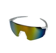 Okulary przeciwsłoneczne sportowe MASHADES białe z kolorowym wizjerem