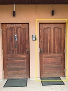 Drzwi dębowe zewnętrzne wejściowe 203/99 z klamką