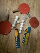 Rakieta do tenisa stołowego piłeczki stare PRL DDR 