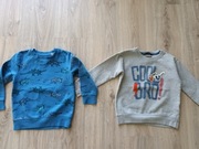 Bluza niebieska dinozaur 110 + szara