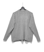 Damski Sweter Kaszmirowy Ciepły Prążkowany Szary Giorgio |R. 42