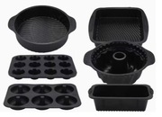 Formy silikonowe do pieczenia zestaw 6 szt czarne