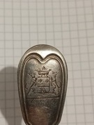 Srebrna Lyzeczka z herbem szacheckim