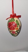 Duże 12 cm jajko wielkanocne decoupage, rękodzieło