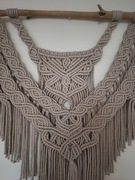 Szara makrama na ścianę 110/75 cm