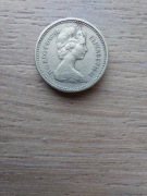 Wielka Brytania one pound 1984 st III Elżbieta II - 2 portret; oset szkocki