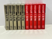 10 kaset Maxell, type I i type II 