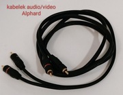 Kabelek Alphard Audio/Video 2xRCA chinch złocone końcówki