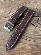 Pasek do zegarka 20 mm handmade skóra vintage ręcznie robiony