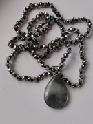 Naszyjnik wisiorek labradoryt naturalny kamień 