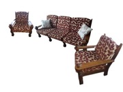 Stylowy, dębowy zestaw wypoczynkowy