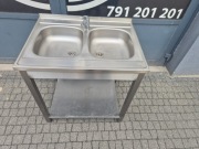 Zlew Gastronomiczny 2 Komorowy Z Półką 80/60/85 M