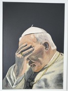 Jan Paweł II, obraz na płótnie, akryl, 50 x 70cm