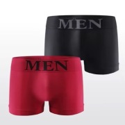 elastyczne bokserki męskie MEN czarne i czerwone 