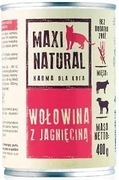 Karma Maxi Natural wołowina z jagnięciną, galaretka, 1 puszka 400g