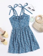 SHEIN letnia sukienka mini lato plaża wakacje boho floral kwiaty xs ditsy