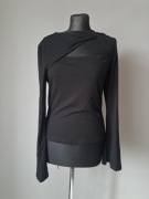 Nowa piękna czarna bluzka M/38 Na-kd rozszerzane rękawy