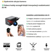 UKRYTA MINI KAMERA SZPIEGOWSKA ŁADOWARKA ZASILACZ USB WIFI